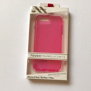 Casemate neon pink iPhone 6, 7, 8 plus case new
